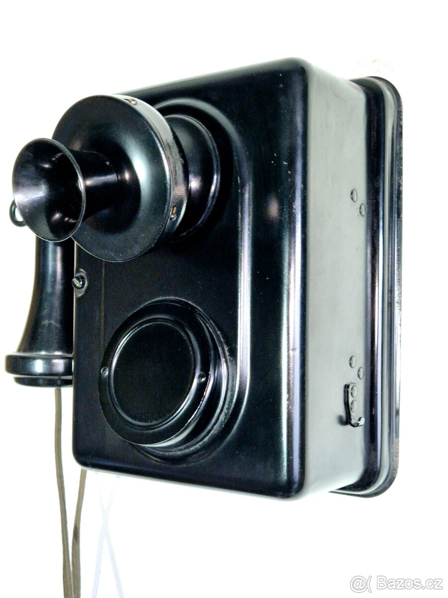 Starožitný nástěnný telefon Kellogg, USA 1910