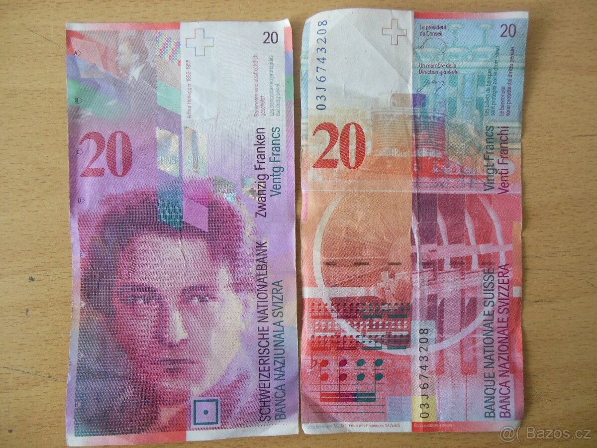 Švícarský frank 8 emise.