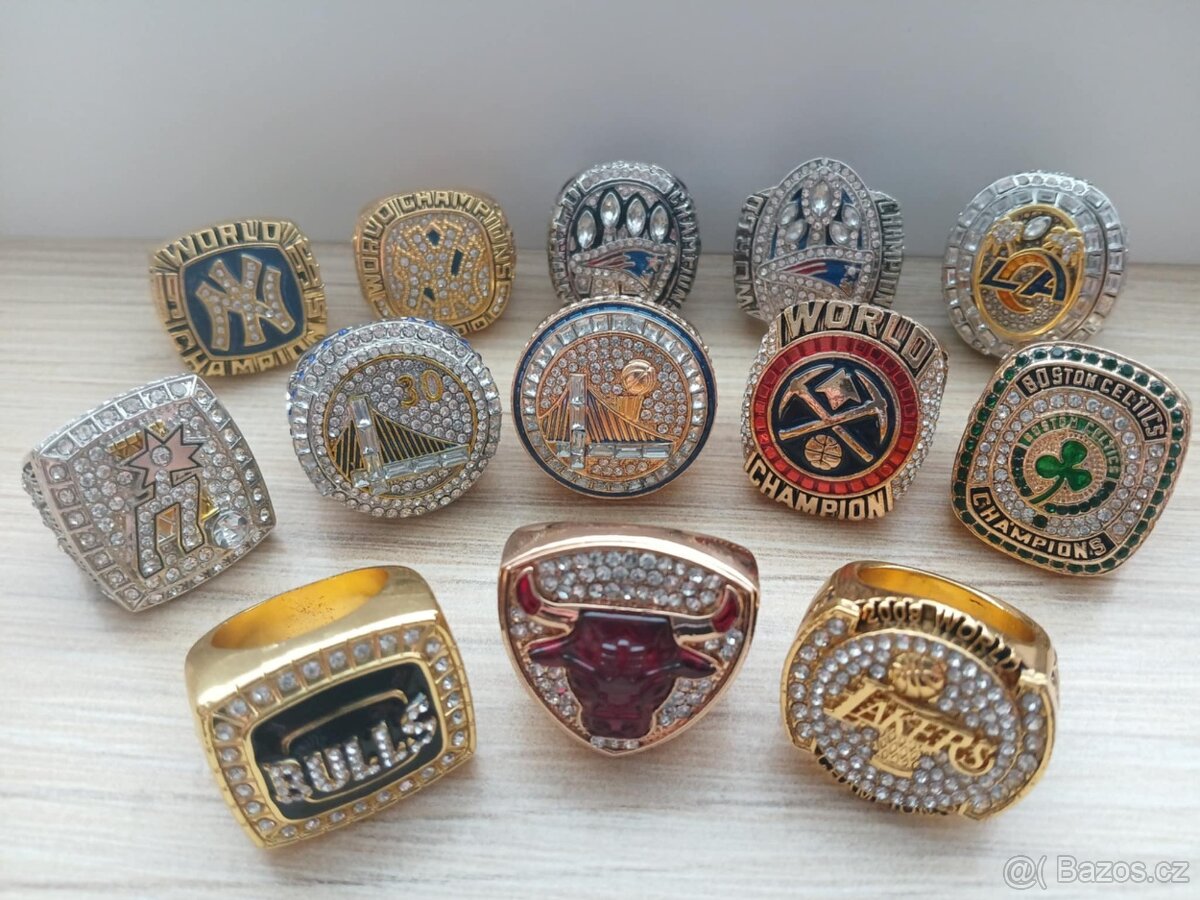 Sportovní prsteny NBA, NFL, MLB