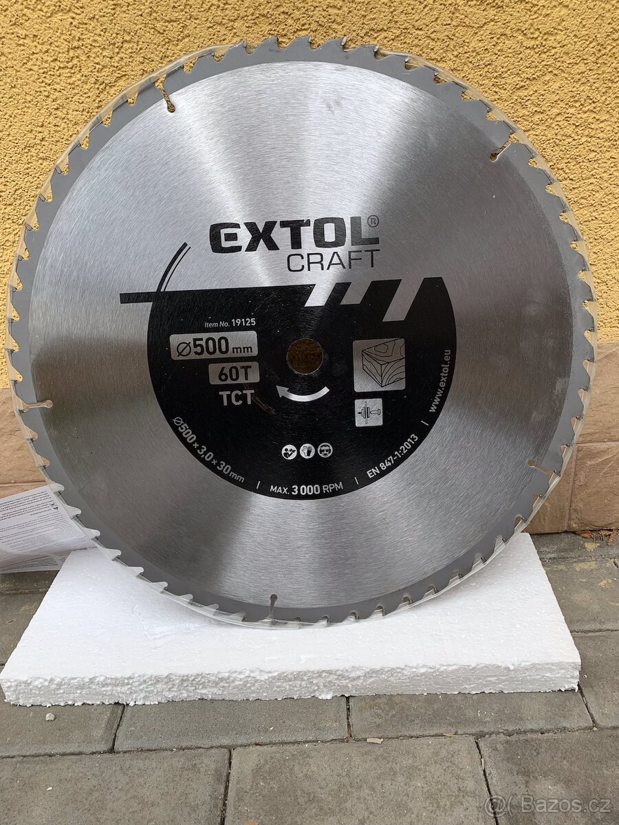 Kotouč pilový s SK plátky 500x3,0x30mm, 60T Extol
