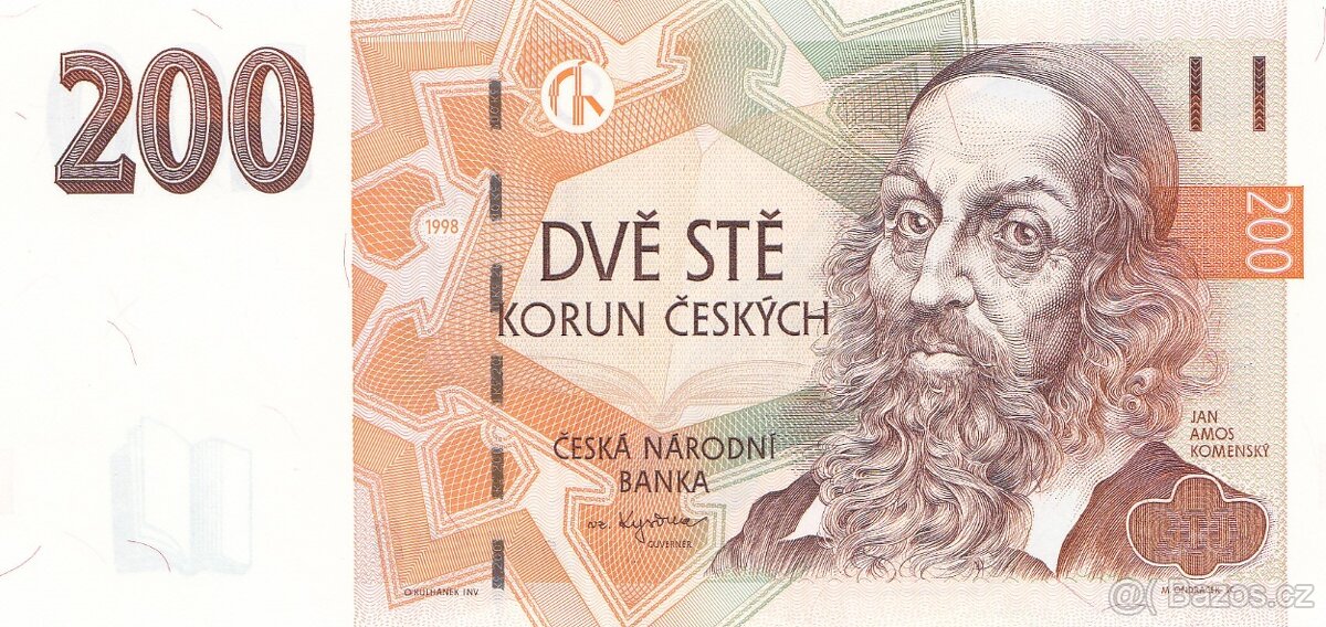 200 Kč 1998 serie G Stav UNC
