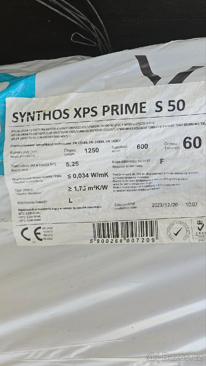 Extrudovaný polystyren XPS tl.60mm