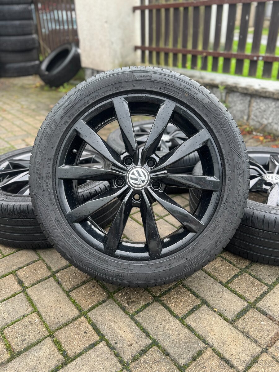 ORIGINÁL Alu Volkswagen Dijon R17, 5x112 - TOP STAV