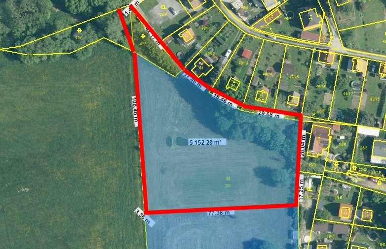 Stavební parcela Český Krumlov - absolutní soukromí