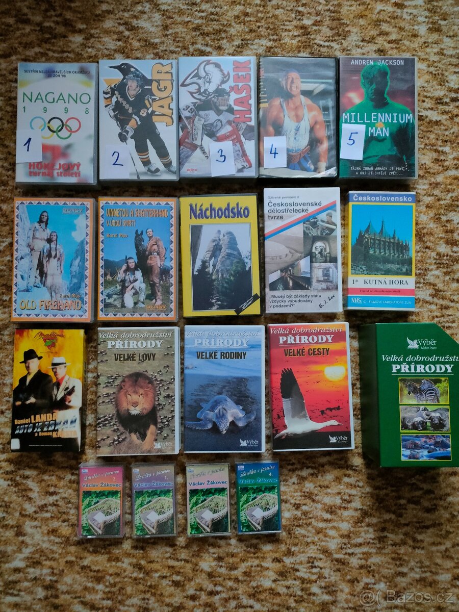 originální VHS kazety