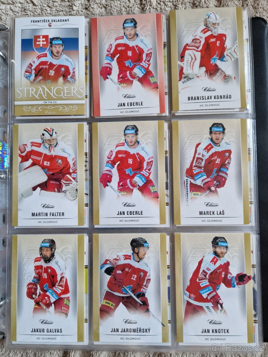 Hokejové kartičky Olomouc