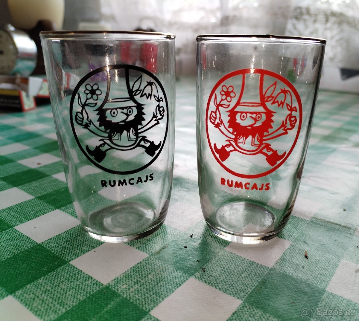 Retro skleničky s Rumcajsem 2ks