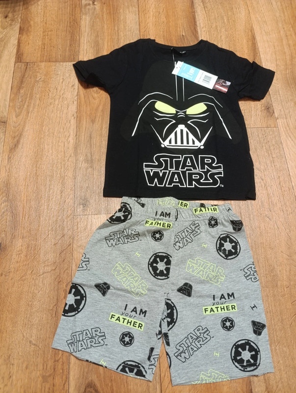Svítící pyžamo star wars 116 - KR + kraťasy