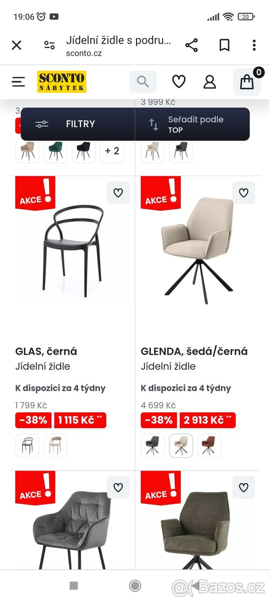 Židle, křesla