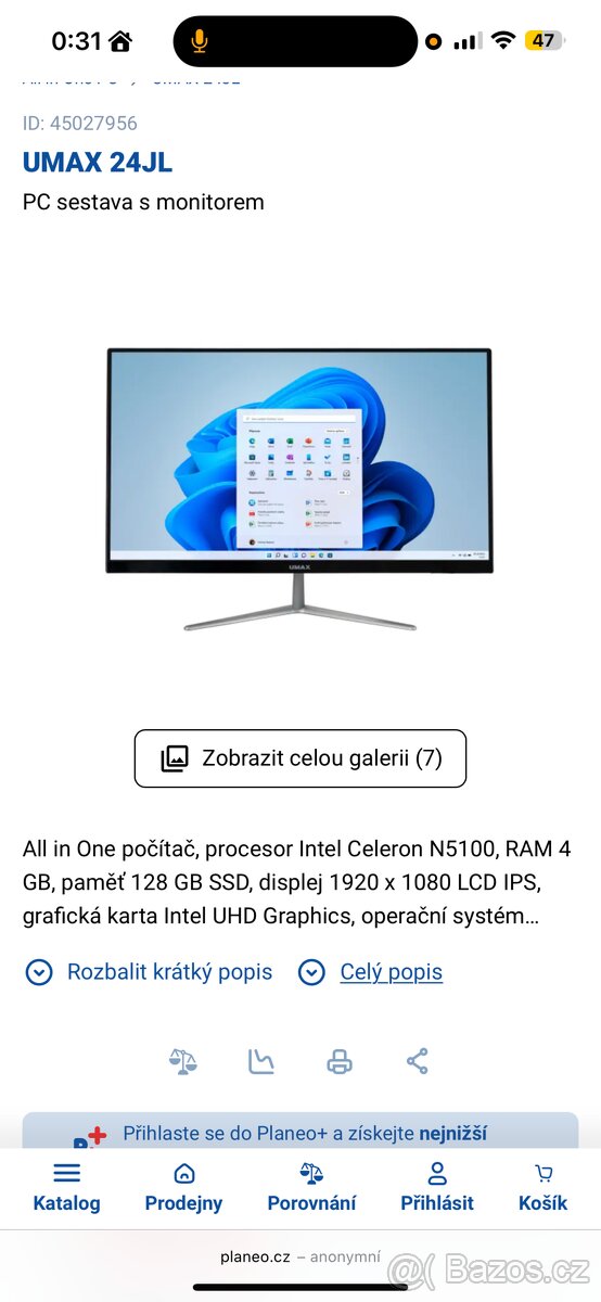 💻 UMAX 24JL – All-in-One PC s monitorem