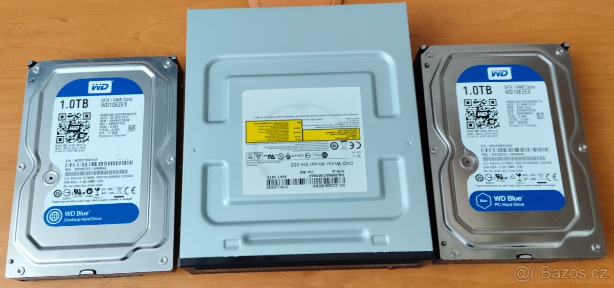 Prodám dva HD Western Digital + vypalovačku DVD, CD Samsung