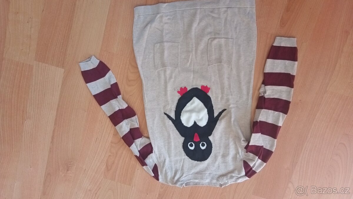 Dívčí set - svetrové šaty a legíny vel. 122/128