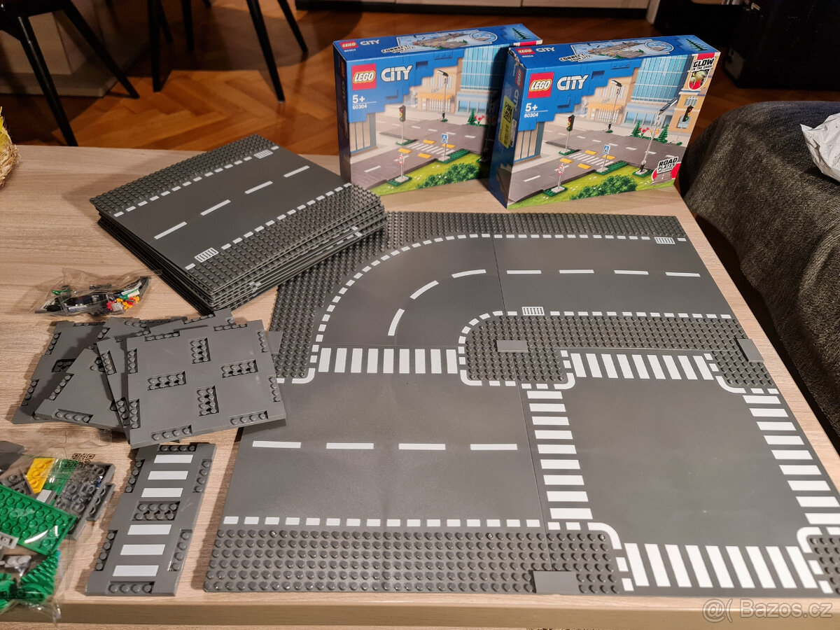 Lego city silnice + příslušenství + cesty nové