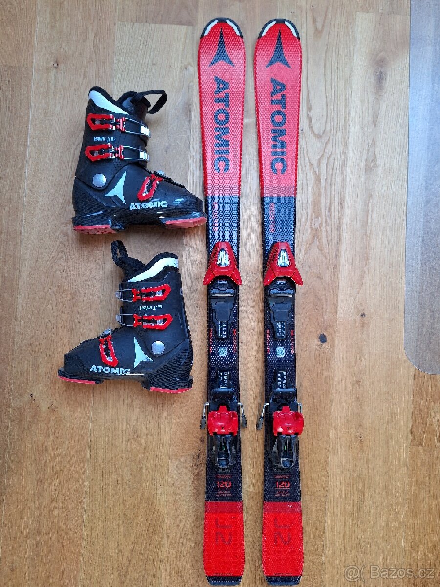 Lyže Atomic Redster J2 120 cm + Lyžaky Atomic Hawx 23