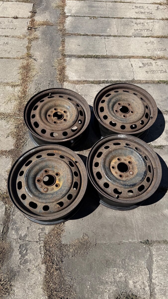 4x plechové disky Mazda 6Jx16 ET50 5x114.3 za 500 kč