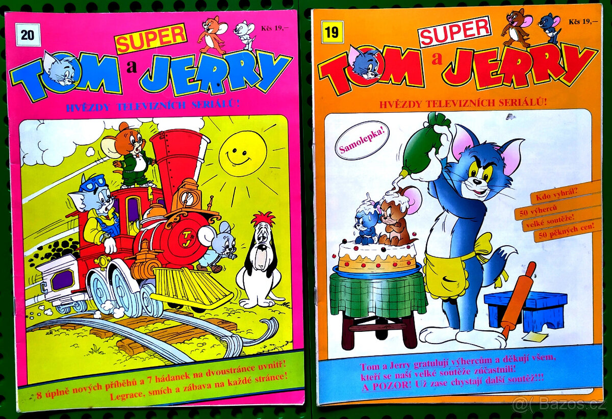 2 x Komiks TOM A JERRY č. 19+20 / 1992 Merkur