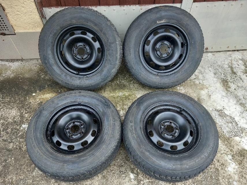 Disky 5x100 (Škoda, VW) + zimní pneu 175/80 R14