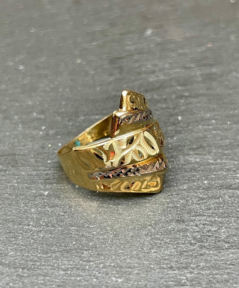 dámský zlatý prsten 14 karátů - 585/1000, nový