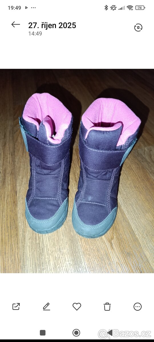 Zimní dívčí boty 28