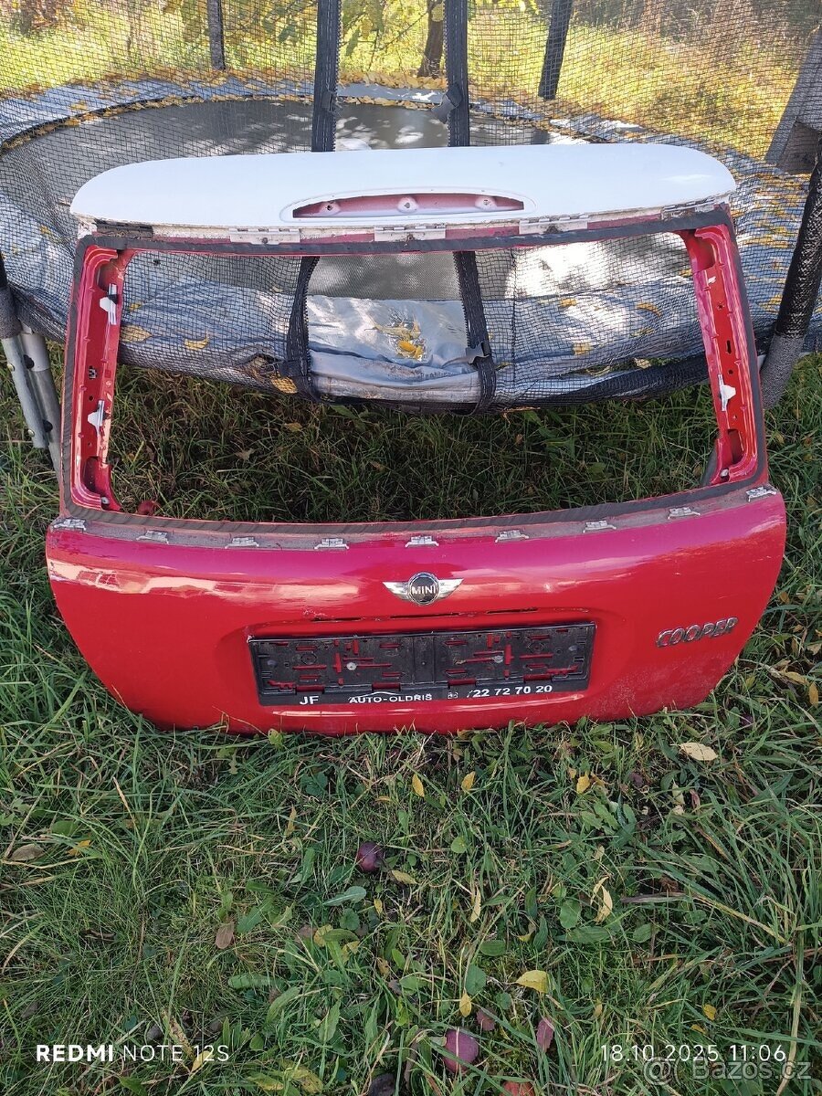 Víko kufru Mini Cooper S R53 i R50 chili red