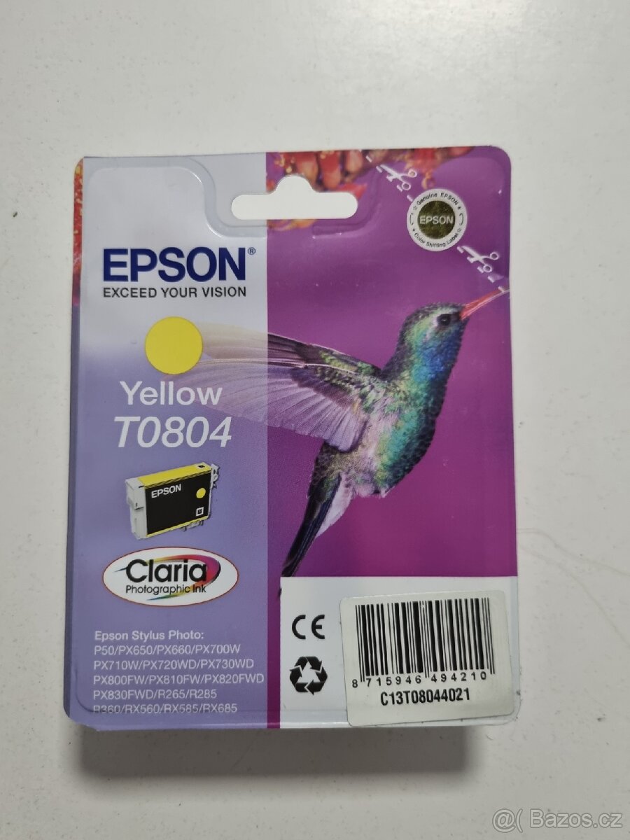 Originální náplň do tiskárny Epson Yellow T0804