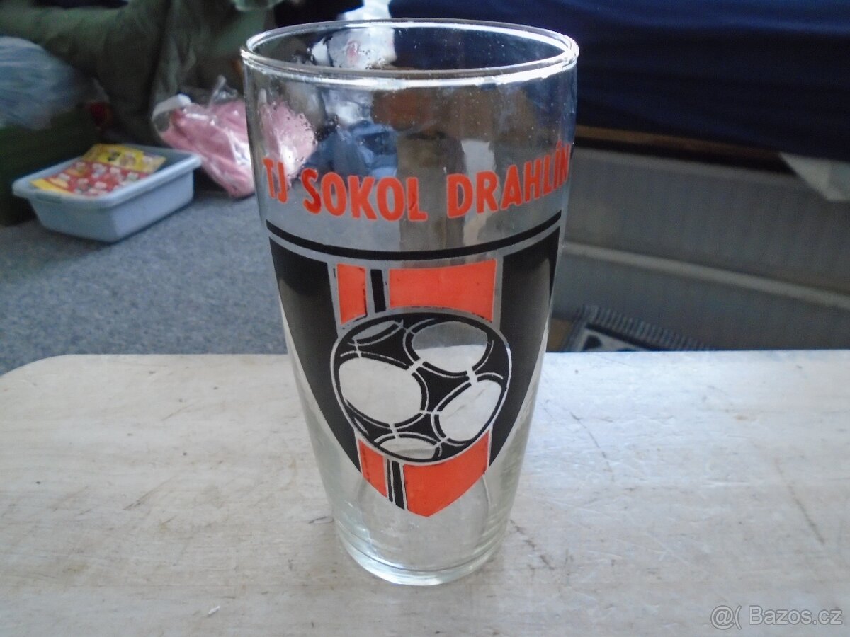 Pivní sklenice - 0,5L, TJ SOKOL DRAHLÍN