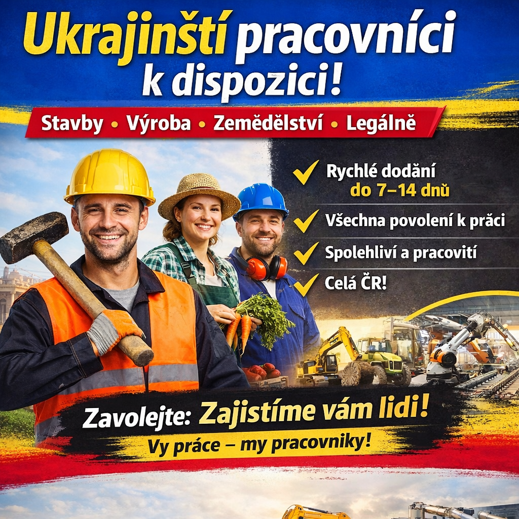Pracovníci ihned k dispozici – stavby, zemědělství, výroba |