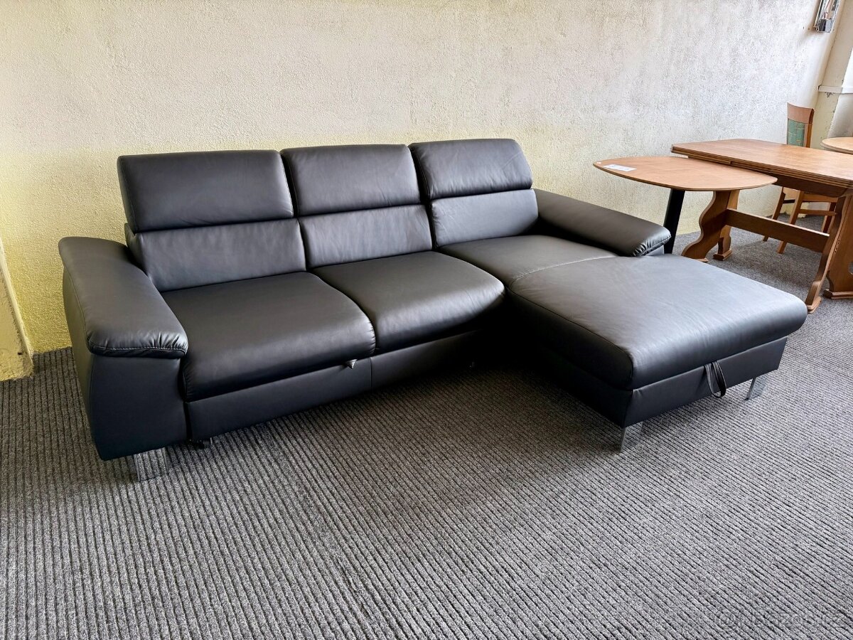 Sedací souprava -rozkládací -eko kůže -NEPOUŽITÁ