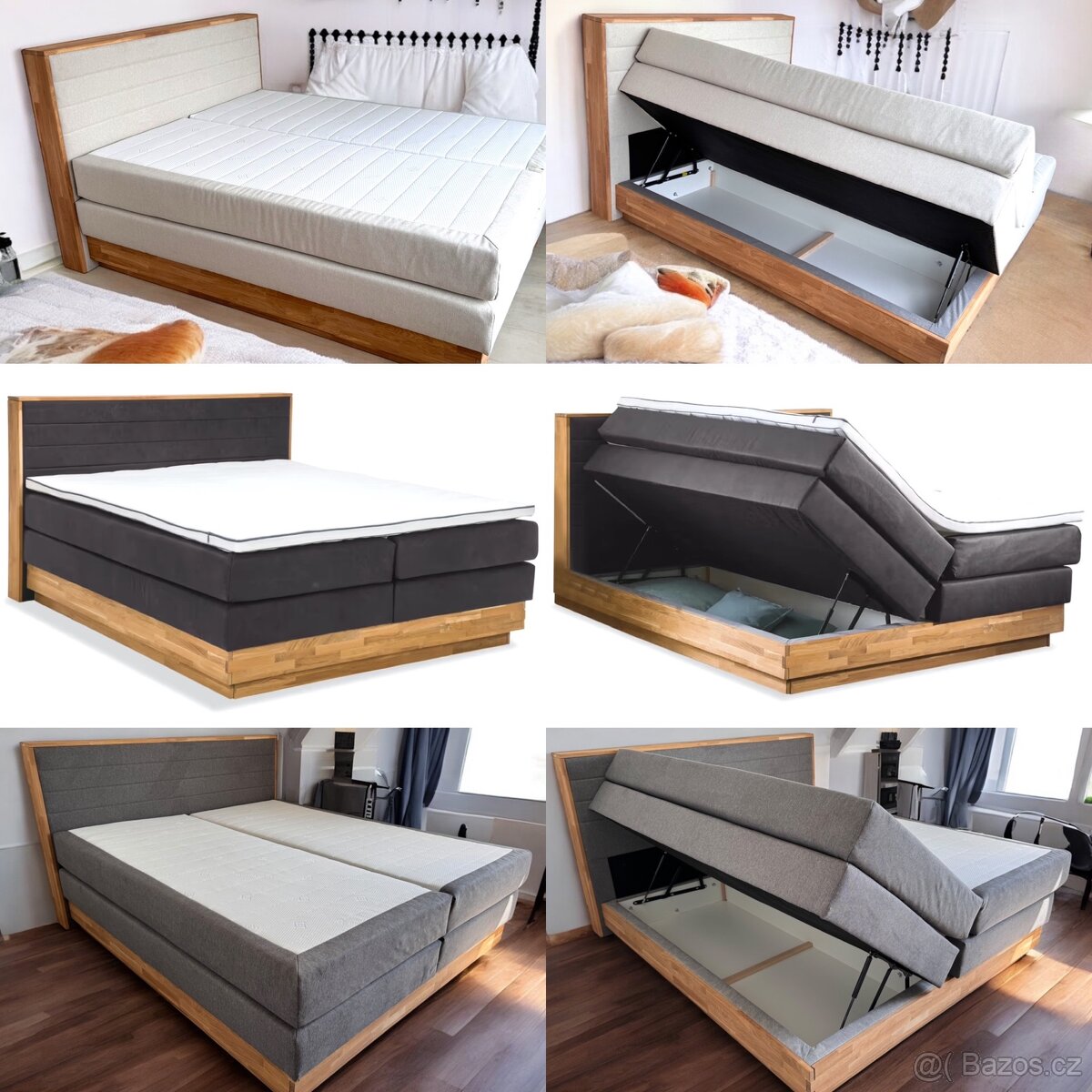 POSTEL BOXSPRING S ÚLOŽNÝM PROSTOREM MONETA 180X200