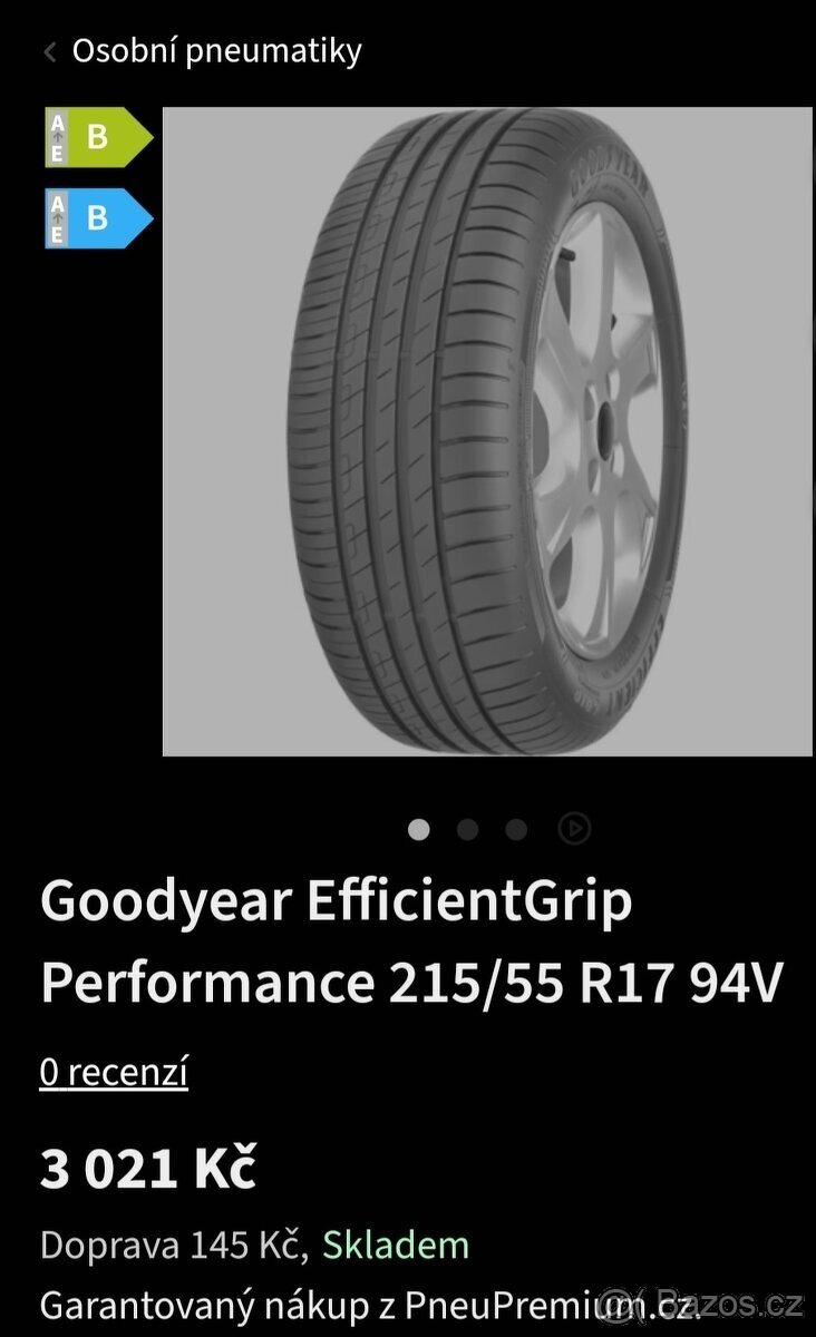 letní pneu GoodYear efficient grip