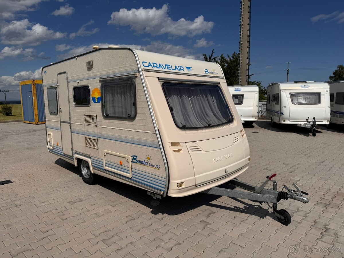 Caravelair Bamba 395, 4 osoby, stan, po servise, JEN 1000KG