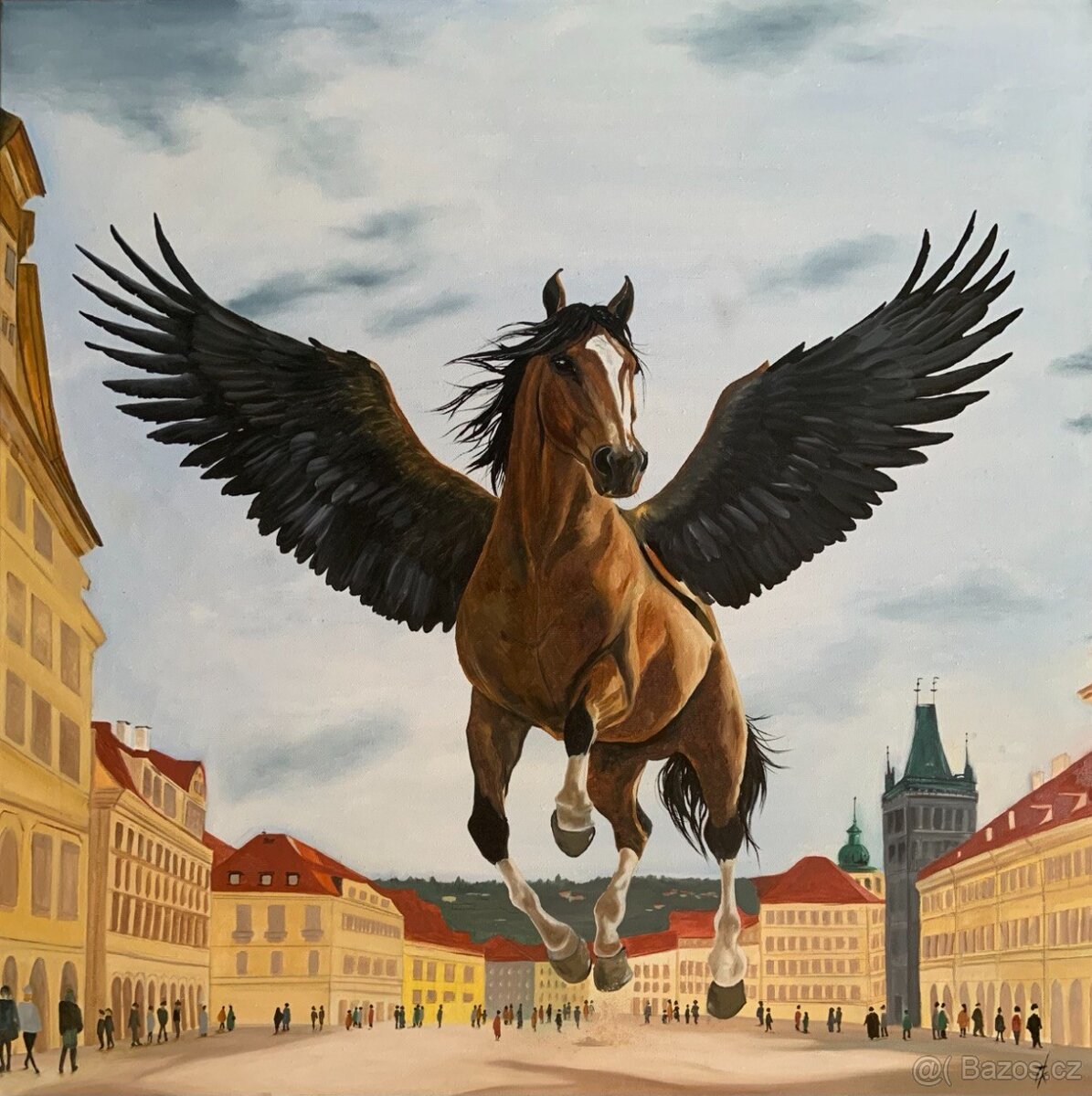 Obraz Pražský kůň, olejomalba
