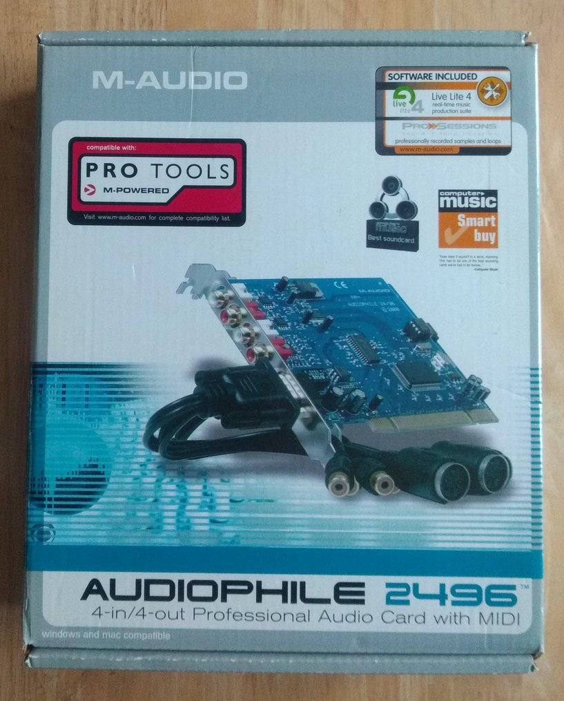 Prodám dvě zvukové karty M-AUDIO Audiophile 2496
