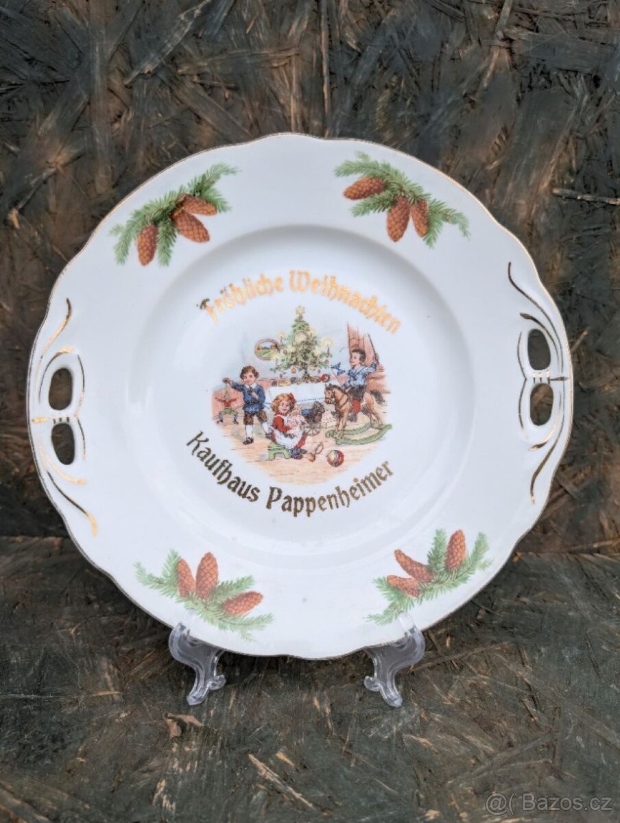 Starožitný porcelán. servírovací talíř, Kauffhaus.