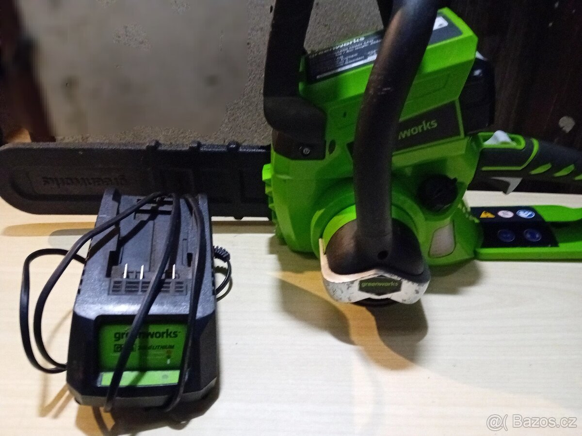 Aku řetězová pila Greenworks G24CS25 24V