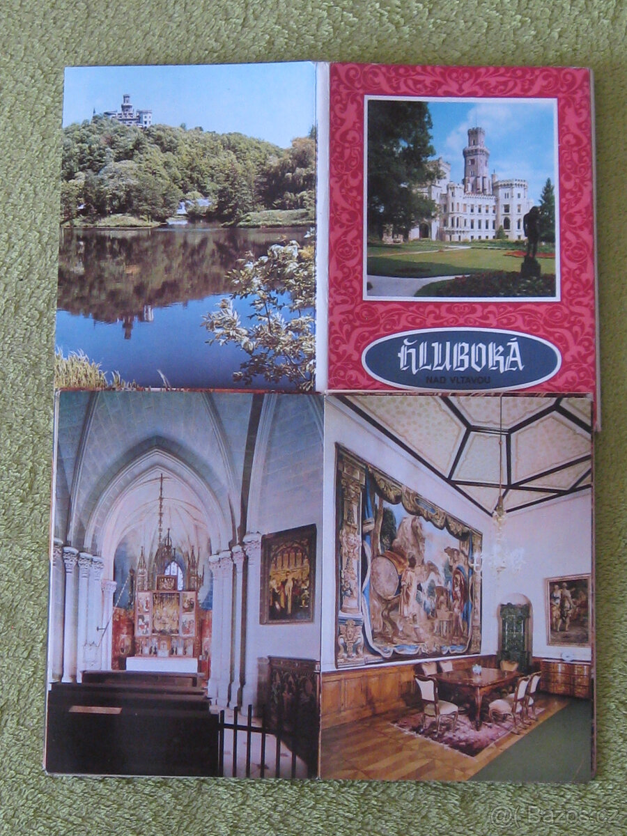 POHLEDNICE-Hluboká nad Vltavou-soubor 12ti pohlednic zámek