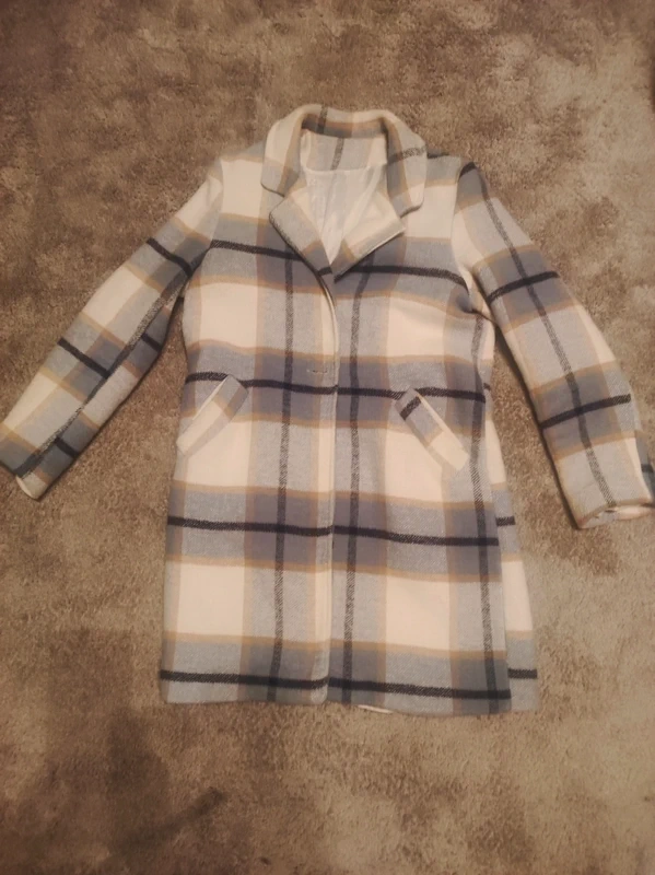 Dámský kabát károvaný