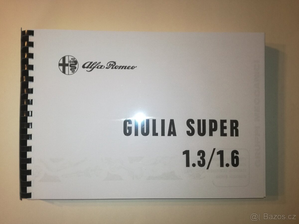 Katalog dílů Alfa Romeo Giulia Super 1.3 / 1.6