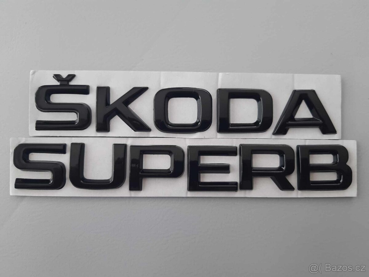 Nápis Škoda Superb černý