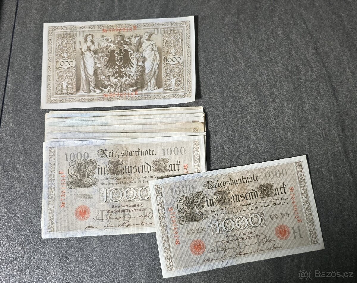 Bankovky 1000 Marek