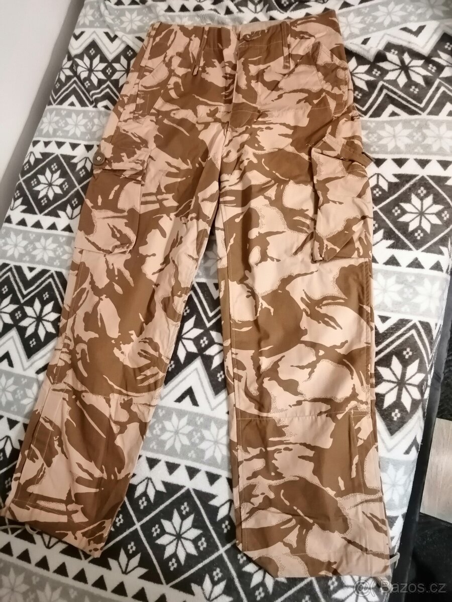 3x Britské vojenské kalhoty