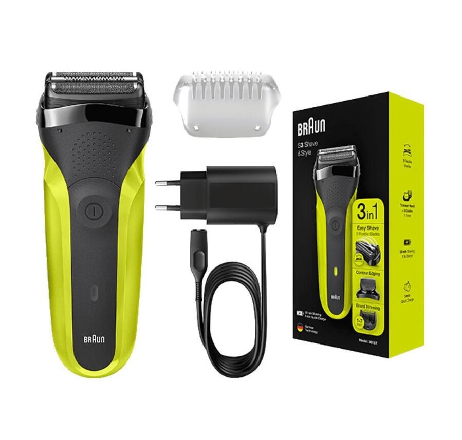 Braun Series 3 300S holící strojek, omyvatelný, černá / hráš