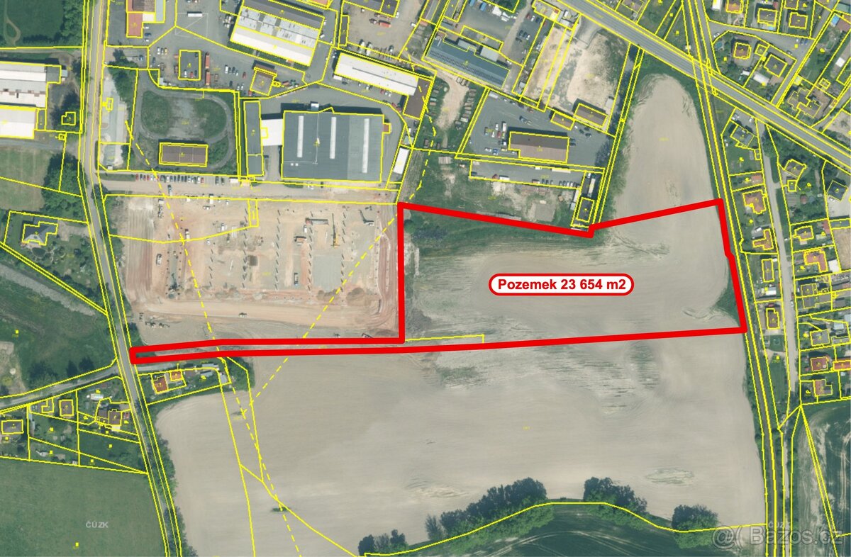 Pozemek pro komerční výstavbu 23 654 m² - Bor u Tachova