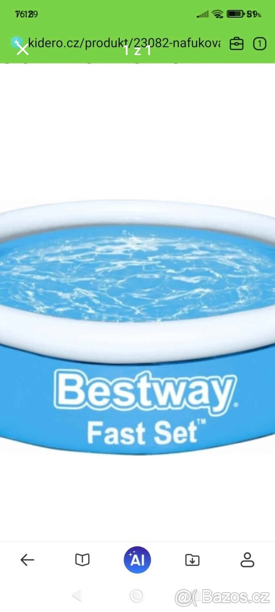 Bazén s nafukovacím límcem