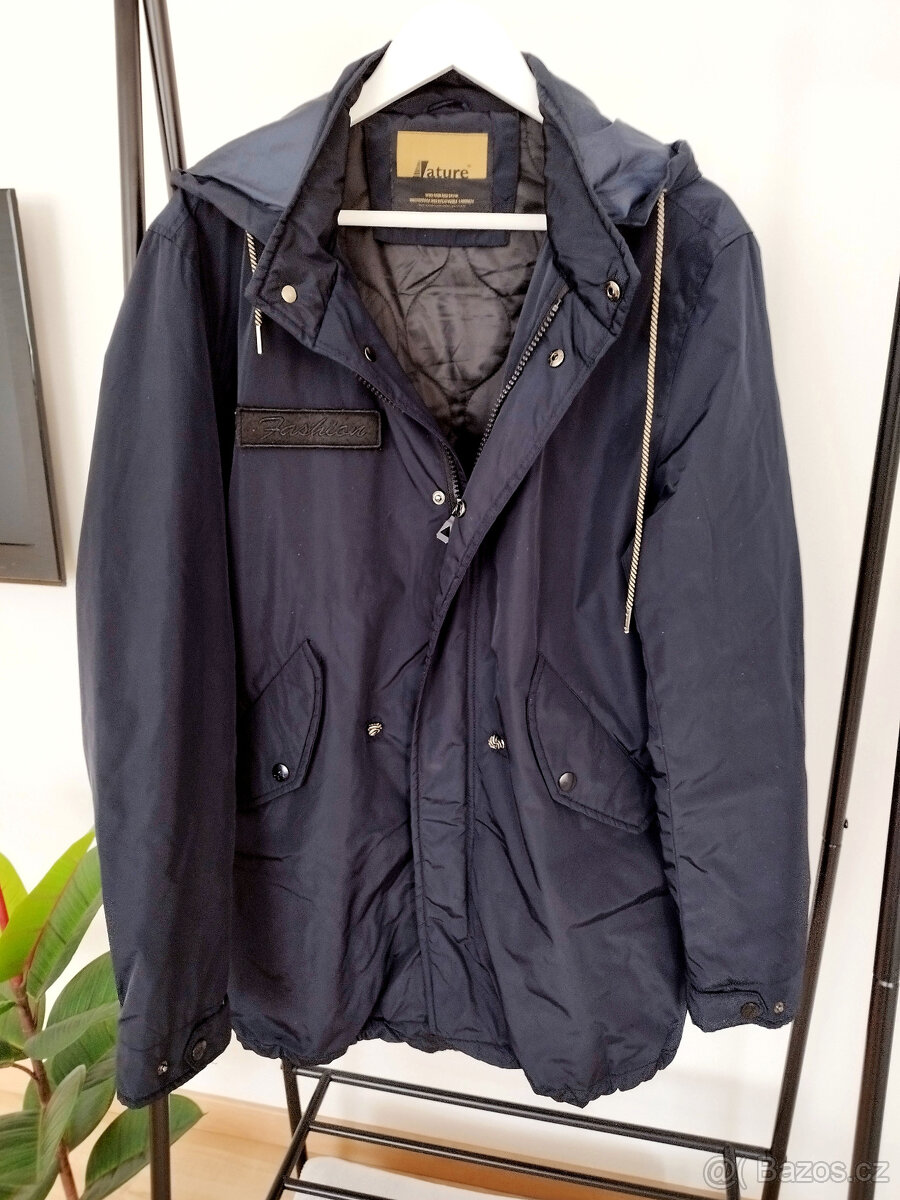 Pánská tmavě modrá podzimní / zimní bunda vel XL