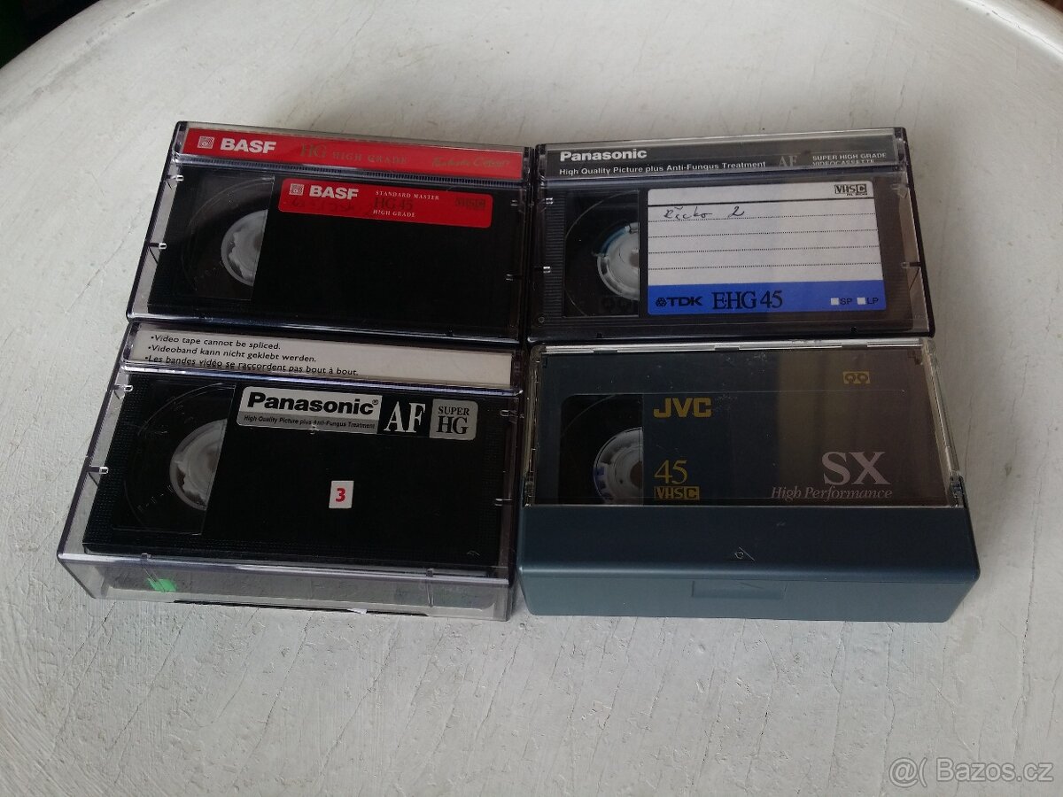 Prodám nové i použité video kazety do videokamer.