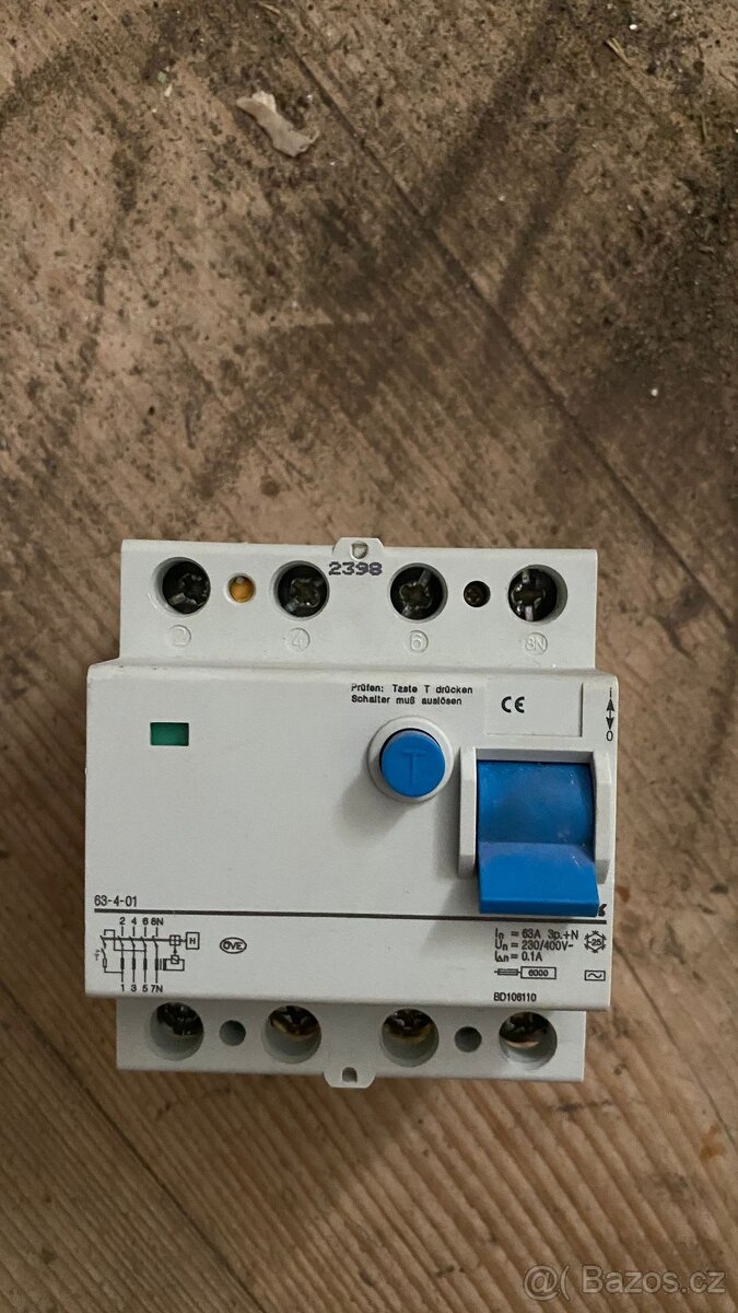 ✅ Proudový chránič 63A/4P/0,1A (100mA)