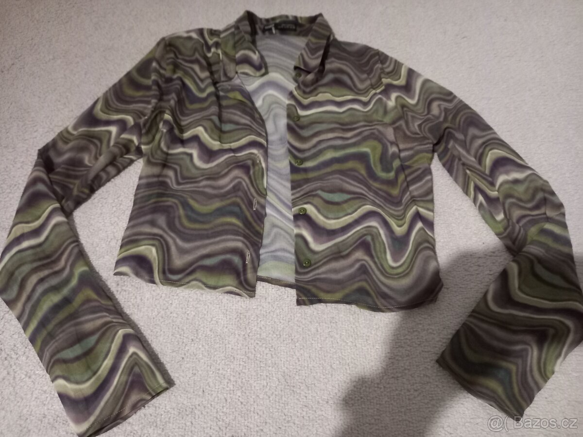 Cropp top košile khaki Pull & Bear vel. S