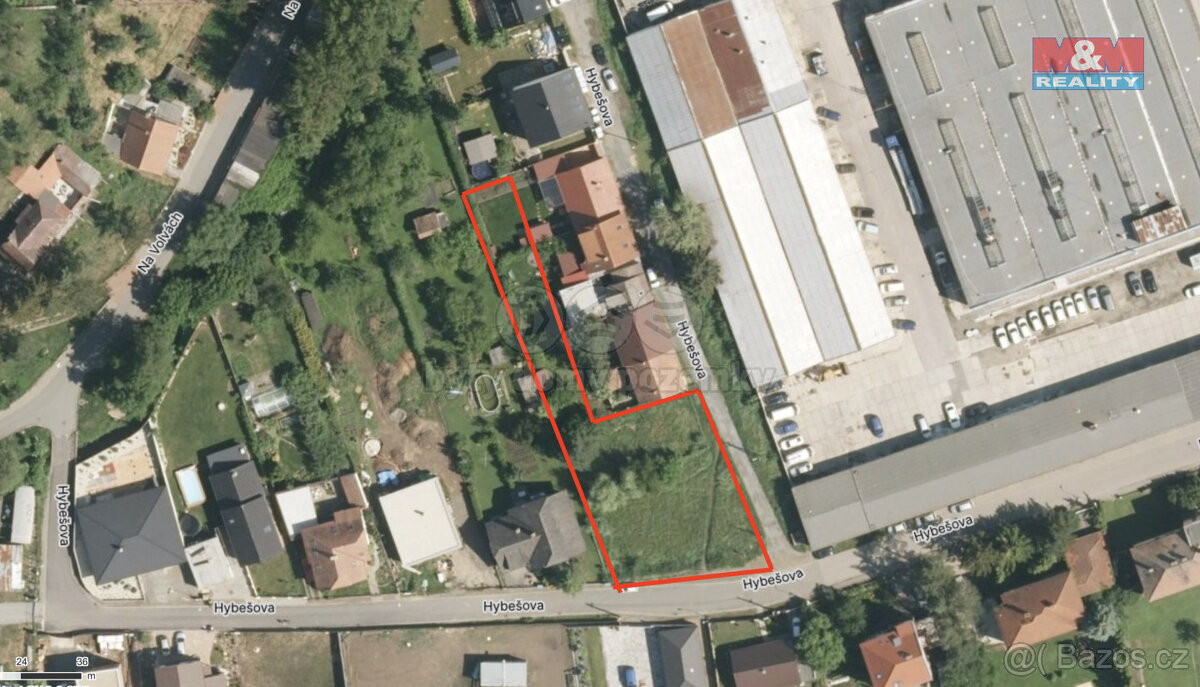 Prodej pozemku k bydlení, 1629 m², Ivančice, ul. Hybešova
