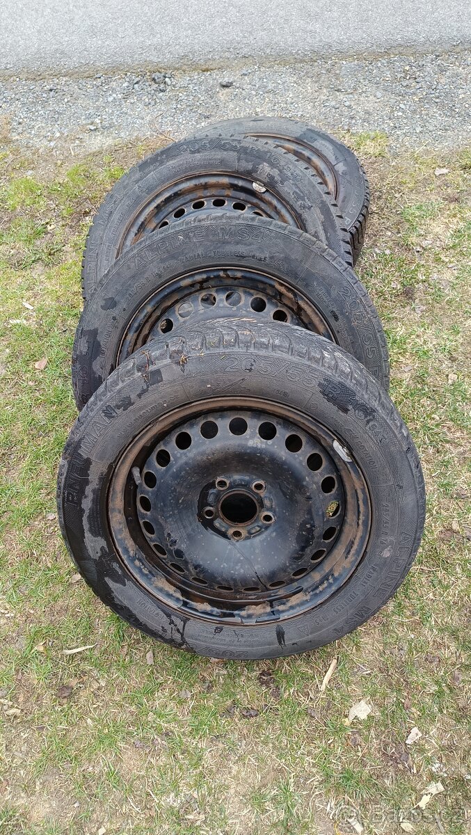 Plechove disky Ford 16" + letní pneu